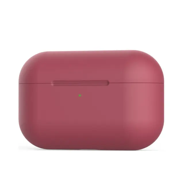 Soft Silicone Earphone Case for Apple Airpods Pro Protective Cover Case Skin Earphone Accessorie for AirPods pro 3 Hawthorn Red