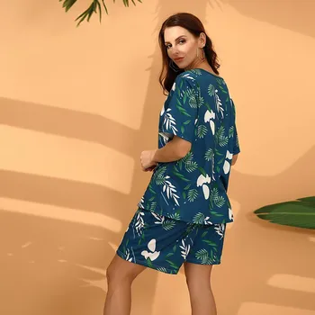 

Women Pajama Cotton Sleepwear Sexy Casual Shorts Pajamas Set Ladies Casual Female Pajama Beach Wear