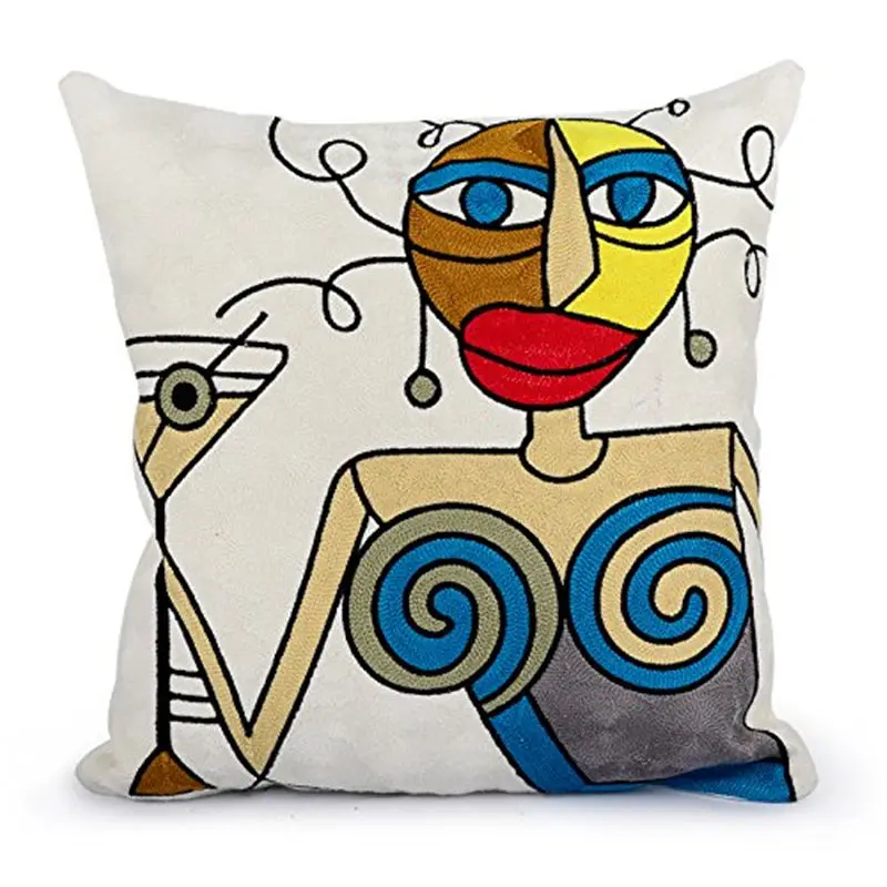 YokiSTG наволочки для подушек Пикассо вышитые декоративные наволочки абстрактные Креативные украшения для дома диван Чехлы для автомобилей - Цвет: Women