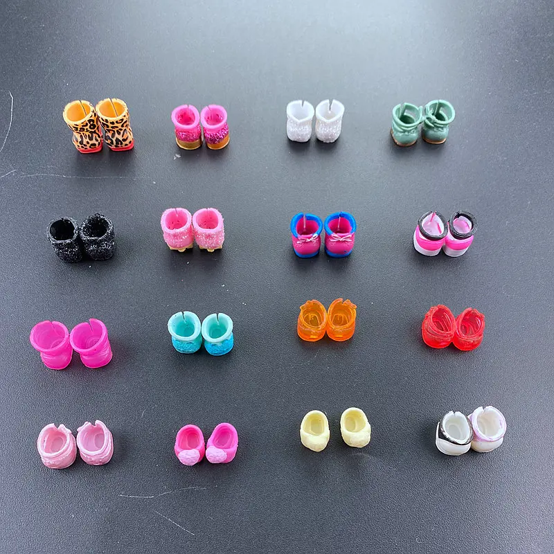 LOL-zapatos originales SURPRISE para niños, 1 par, 8cm, modelo de muñecas lol, zapatos de DIY para muñecas, accesorios, juguetes de regalo
