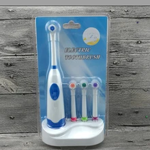 JuneJour дизайн на батарейках электрическая зубная щетка Водонепроницаемая вращающаяся зубная щетка насадки для гигиены полости рта