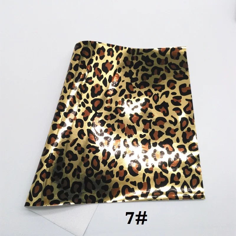 7 Glitterwishcome 21X29 см A4 размер винил для бантов переливающийся Печатный Леопард Кожа Fabirc искусственная кожа листы для бантов, GM303A - Цвет: 7