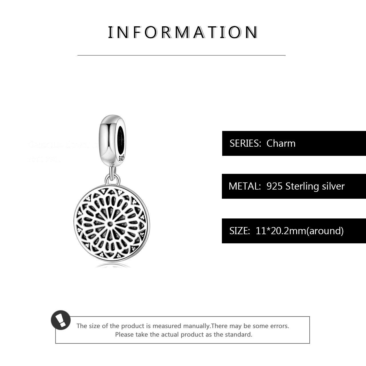 Hight Quality 925 Sterling Silver Flower Bead Round Fine Pendant Charm Women DIY Jewelry Fit Pandora Charm Bracelets& Bangles