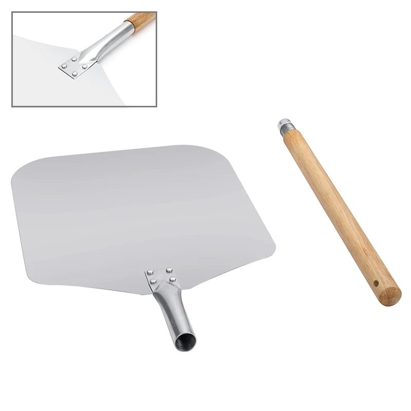 알루미늄 피자 삽 껍질 긴 핸들 과자 도구 액세서리 피자 패들 주걱 케이크 베이킹 커터