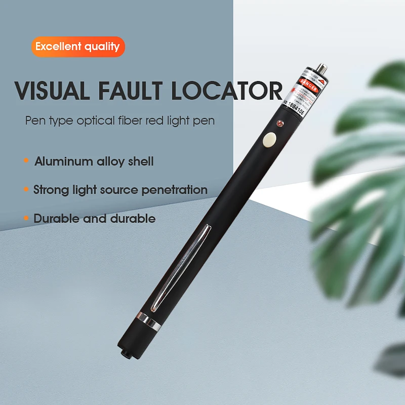 MAYTO 10mw-30mw Red Laser Fiber Optic Visual Fault Locator Cable Tester Meter with 2.5mm Universal Connector