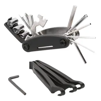 

Multifunction Bicycle Bike Repair Tools Steel 16 in 1 Kit Cycling Folding Wrench Bike Tools