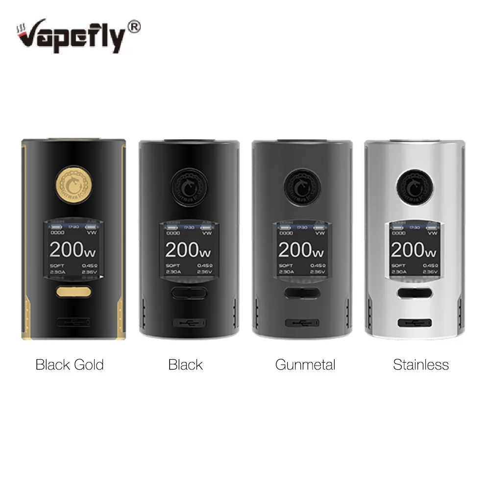 

Original Vapefly Kriemhild 200W TC Box Mod with 1.33 inch TFT screen Max 200W Fit 18650/20700/21700 Battery Box Vape VS Gen Mod