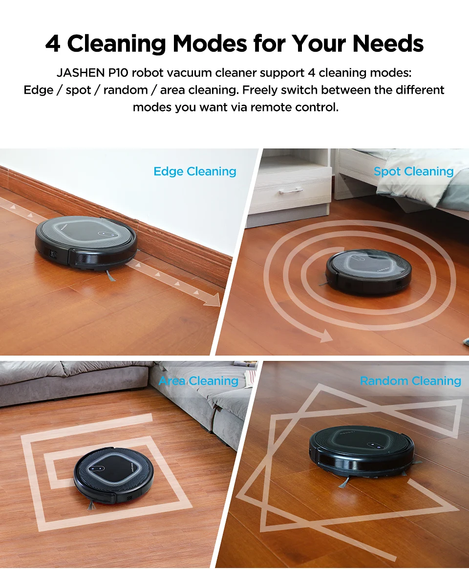 Aspirapolvere Robot JASHEN P10 aspirazione potente grande pattumiera  ricarica automatica|Vacuum Cleaners| - AliExpress