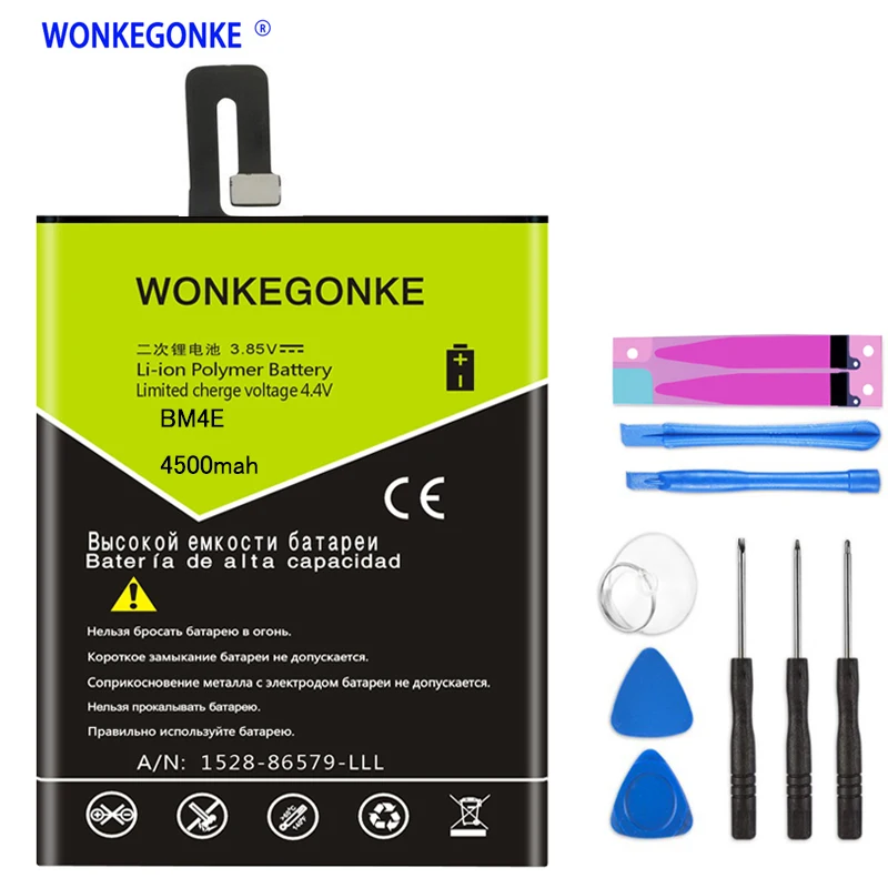 WONKEGONKE Battery BM4E For Xiaomi MI Pocophone F1 battery Authentic Batteries+ Tools