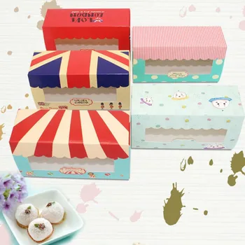

Snow mei niang west point q version window box Cookies Boxes with clear 10pcs/lot Cake Candy Boxes Favor Boxes For Party Guests