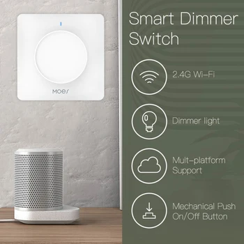 

EU WiFi Smart Touch /Rotary Dimmer Switch Smart Home APP Timing Switch Alexa Google Home Voice Control Work With Dimmer Bulb