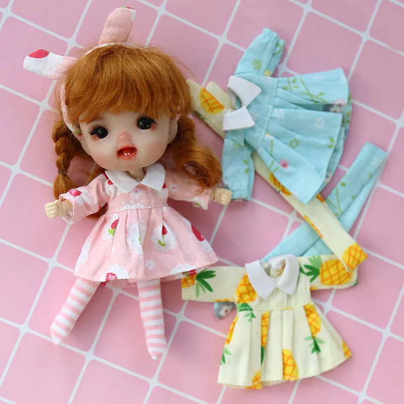 Ob11 baby clothes 1/12 BJD beauty knot pig ob11 plain body GSC clay people can wear dress doll accessories | Игрушки и хобби