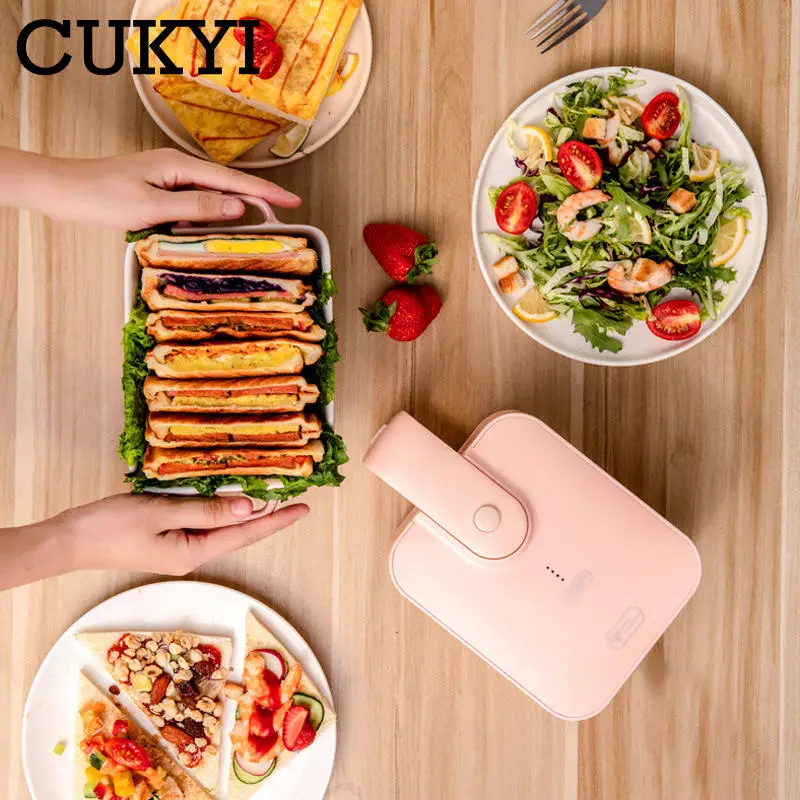 Non-stick Sandwich Maker Toaster machine 3mins Rapid Heathing  Multifunction Omelette Bacon baking pan waffle maker Toast baker 5