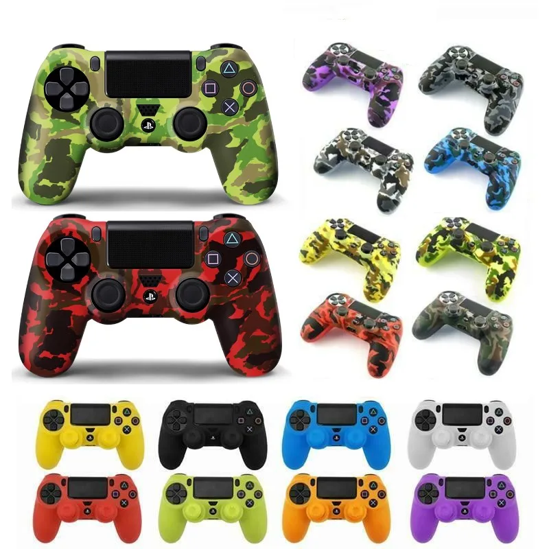 For 4 Ps4 Controller Protection Case Soft Gel Skin Cover Thumb Analog Cap For Ps4 Pro Slim Gamepad - Cases - AliExpress