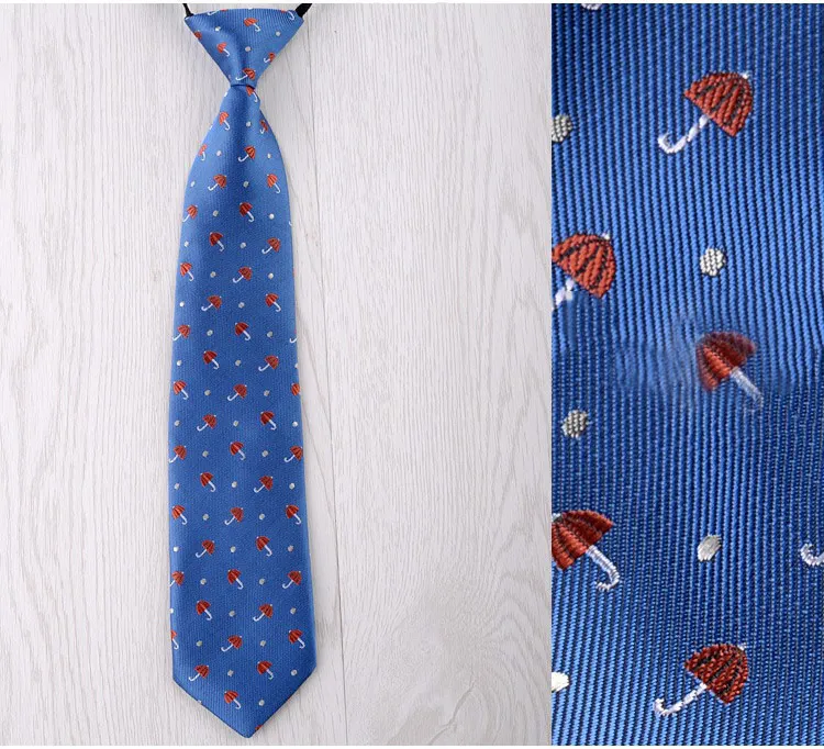 Полосатый однотонный шелковый галстук с животными из мультфильмов для мальчиков-школьников, Детские эластичные аксессуары для свадебной вечеринки, модный галстук - Цвет: E11