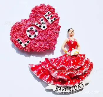 

Palaciodel Flamenco Fridge Magnet Decor Love Flamenco Dancers In Barcelona Spain Tourism Fridge Magnet Souvenir Gift Ideas