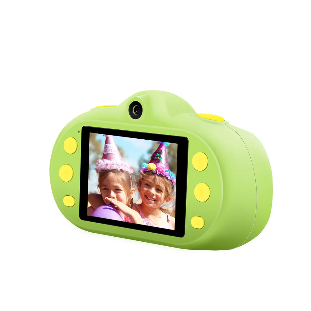 Зеленый 12MP мини Детская камера 1080P HD детская мини цифровая камера 2,4 дюймов ЖК-экран с двумя объективами w/Фото Видео MP3 игры розовый/зеленый - Цвет: Зеленый