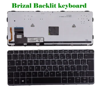 Brazylia brazylijski podświetlany klawiatura do HP EliteBook 820 G1 820 G2 762585-201 776452-201 tanie i dobre opinie LADLEK CN (pochodzenie) HP COMPAQ Other