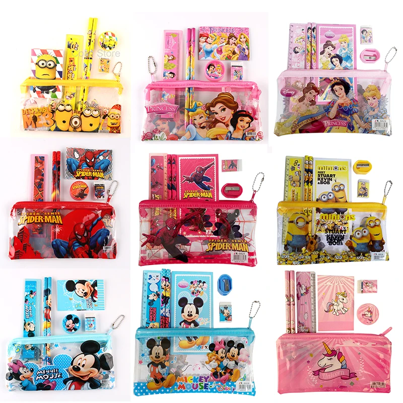 

1 set children kawaii pencil case cute Kids school supplies stationery set cartoon all kinds of pencil case& Bag