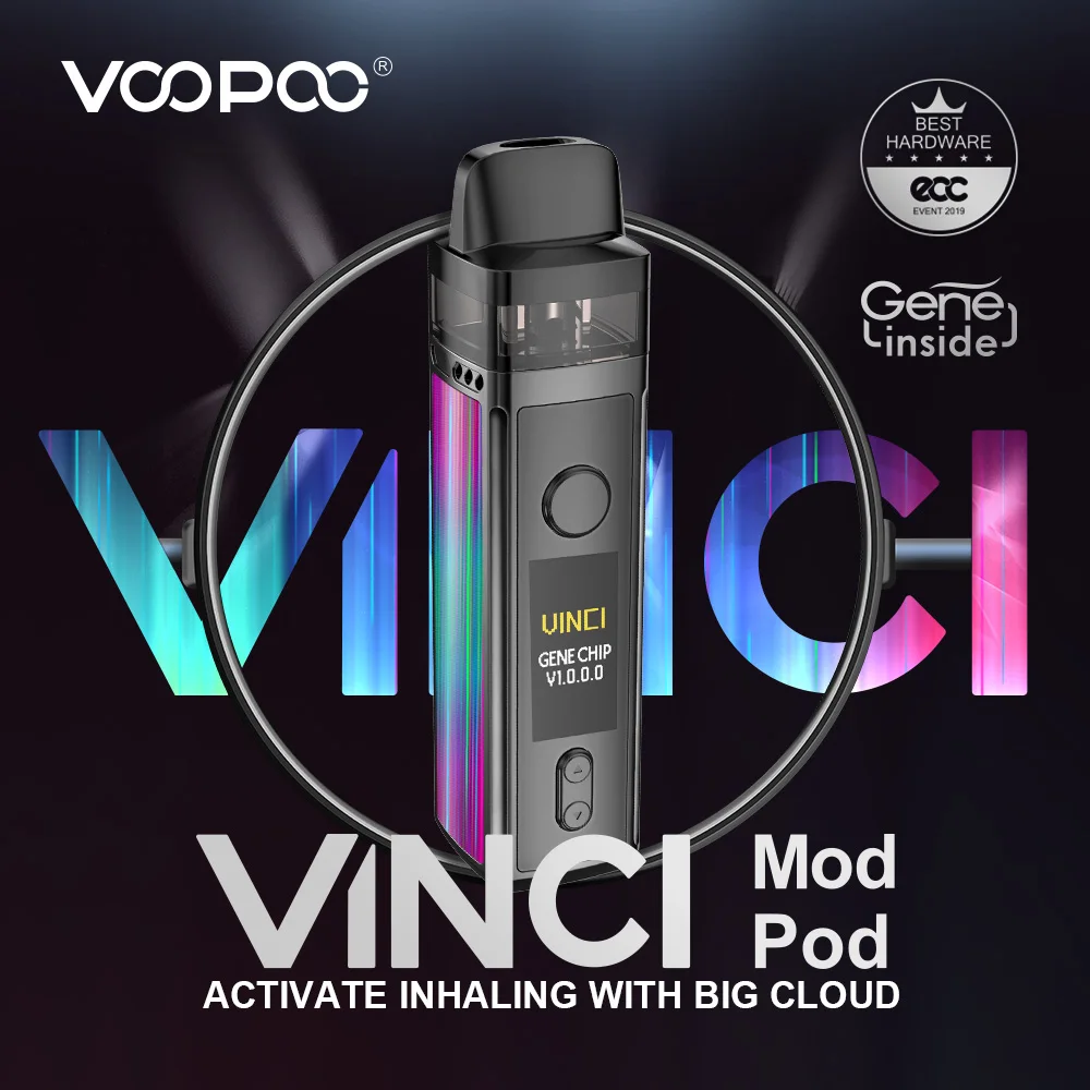 VOOPOO-cigarrillo electrónico VINCI Pod Mod, Original, 40W, batería integrada de 1500mAh, Mods Pod de 5,5 ml, vaporizador, GENE.AI
