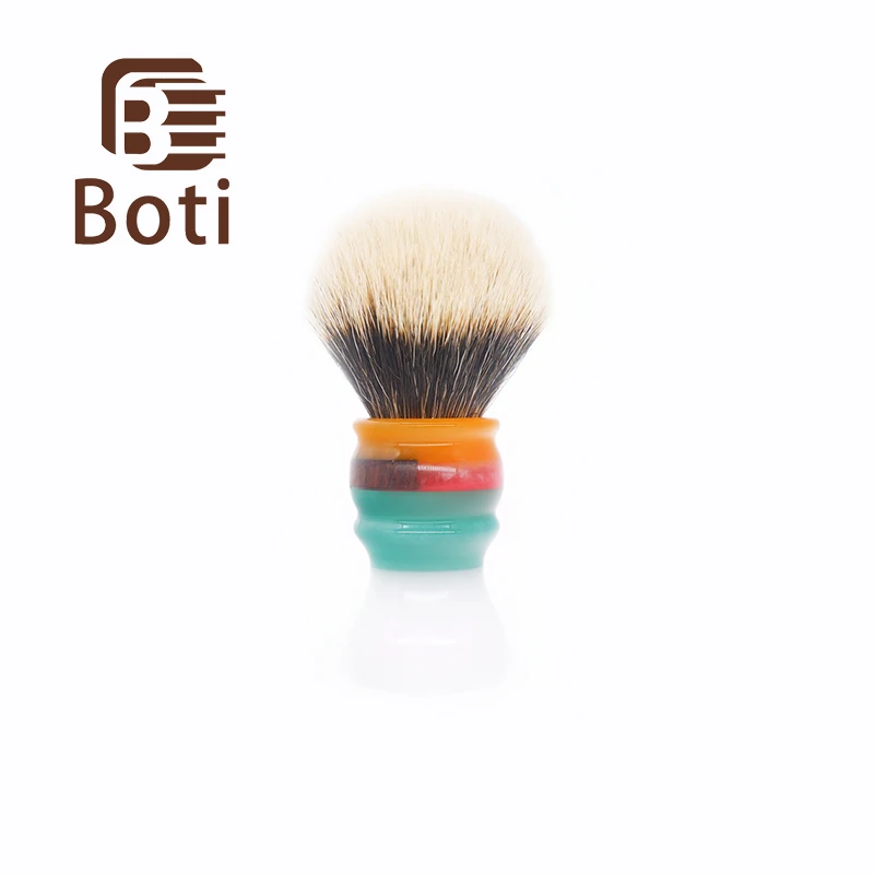 boti-brush-jam-on-the-white-clouds-and-shd-nc-chubby-finest-two-band-badger-hair-knot-bulb-type-shaving-brush-men's-beard-tool