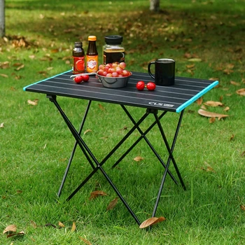 

Outdoor Folding Table Aluminum Alloy Ultralight Camping Table Portable Foldable Dinning Desk For Barbecue Mountaineering Picnic