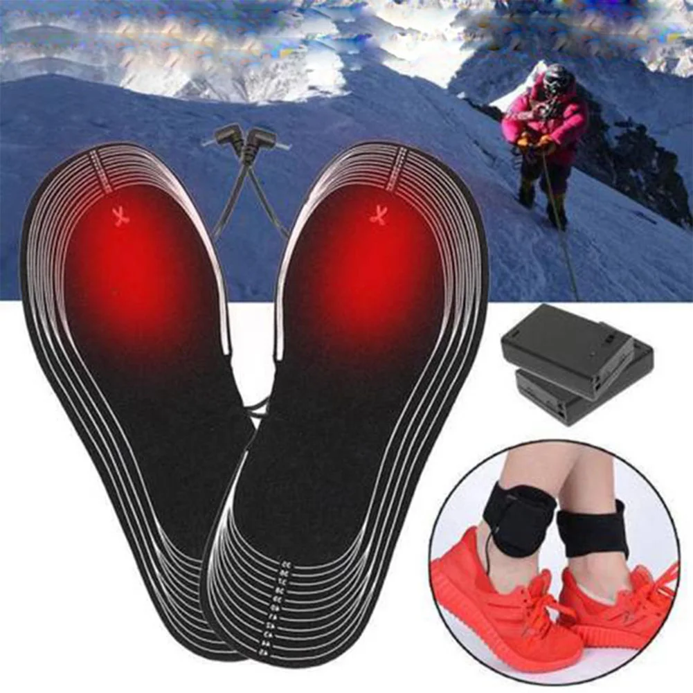 

1 Pair 4.5V Battery Electric Foot Heated Shoe Boot Insoles Heater Sock Snow Feet Winter Warmer Heated Insoles