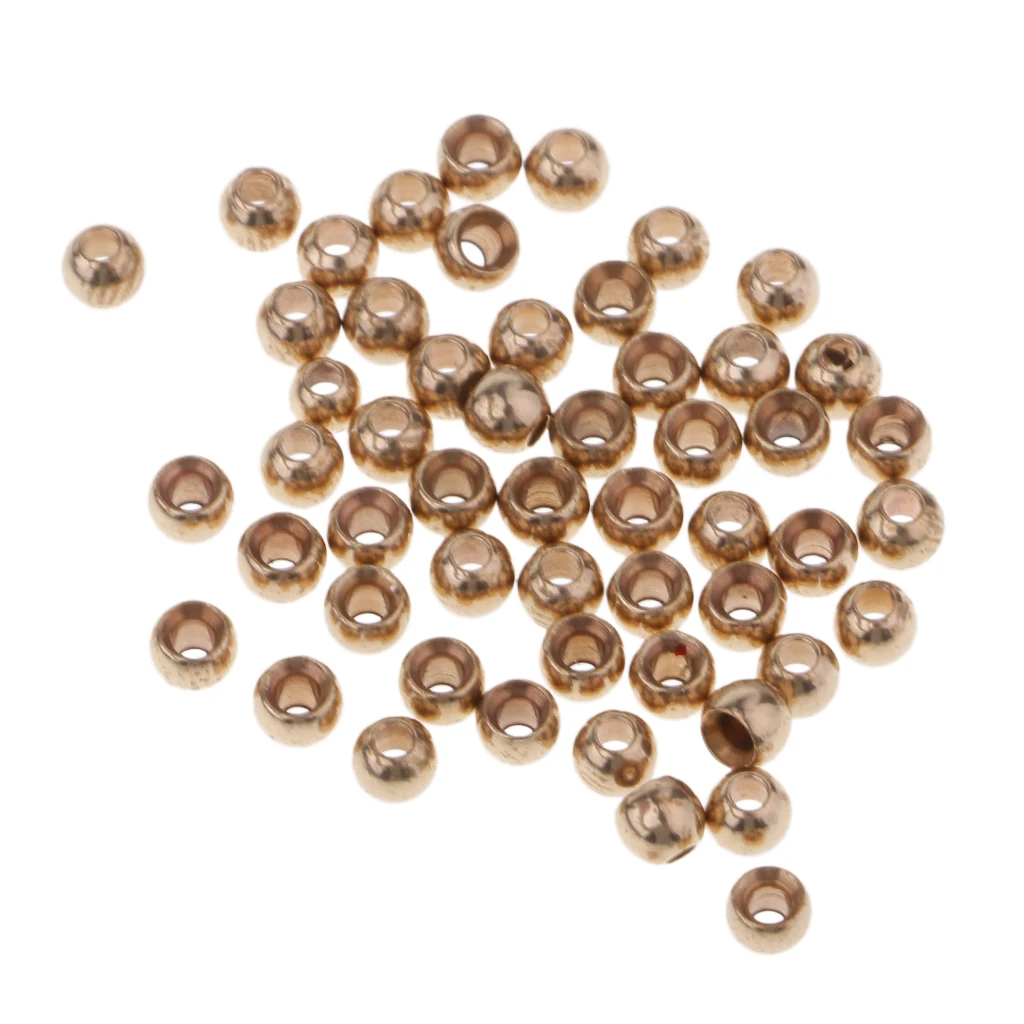 Lot 50/100Pcs Fly Tying Beads Brass Fly Fishing Nymph Head Ball Beads, - for Flies DIY, Lure Making