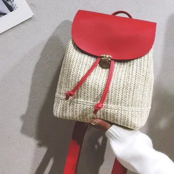 

OCARDIAN backpack Women backpack Panelled Women Backpack Hollow Out Anti-theft Famous Woven buckle Ladies Straw Backpack S20