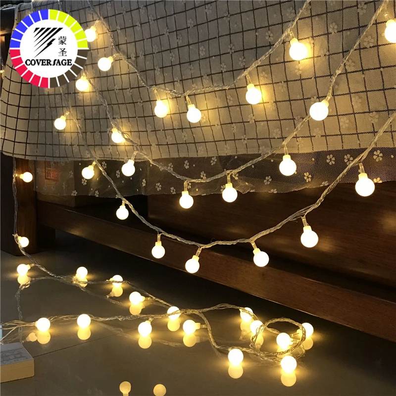 Coversage м 6 светодио дный м 40 LED Рождество дерево Гирлянда Строка Рождественские украшения открытый шар шторы праздничный занавес Фея