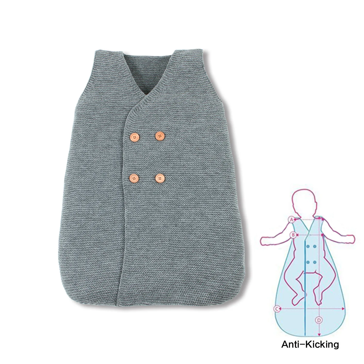 

Baby Sleeping Bag Newborn Sleep Sack Long Sleeve Baby Sleeper Detachable Sleeve Newborn Envelop