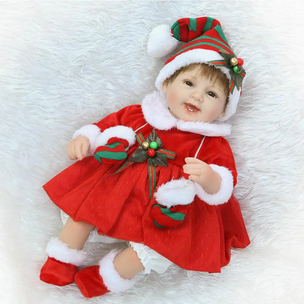 HIINST Baby Reborn красивые рождественские подарки для малышей 40 см рождественские куклы Reborn Мягкие силиконовые куклы Reborn для младенцев