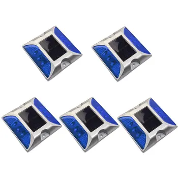 

Road Stud Light Solar Power Traffic Garden Warning Steady Street Brick Path Square Pathway Lamp Ground Outdoor Deck
