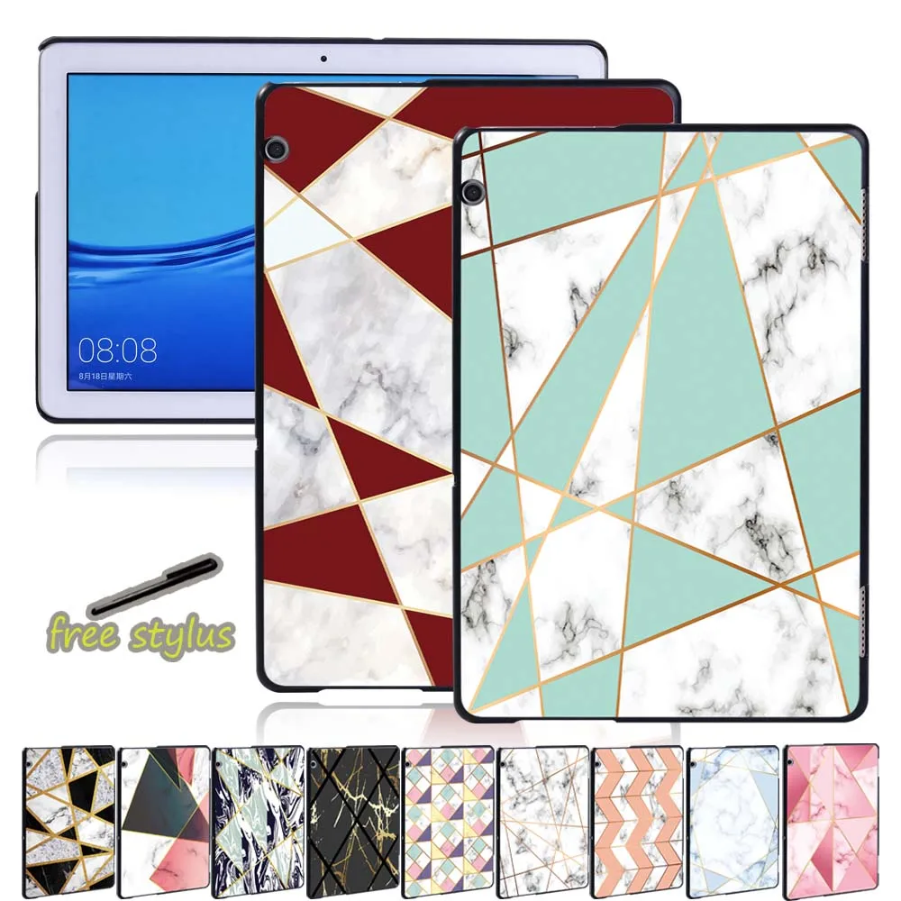 

For Huawei MediaPad T3 8.0 8 Inch/T3 10 9.6 Inch/T5 10 10.1 Inch Plastic Hard Shell Anti-fall Tablet Case with Shape Pattern
