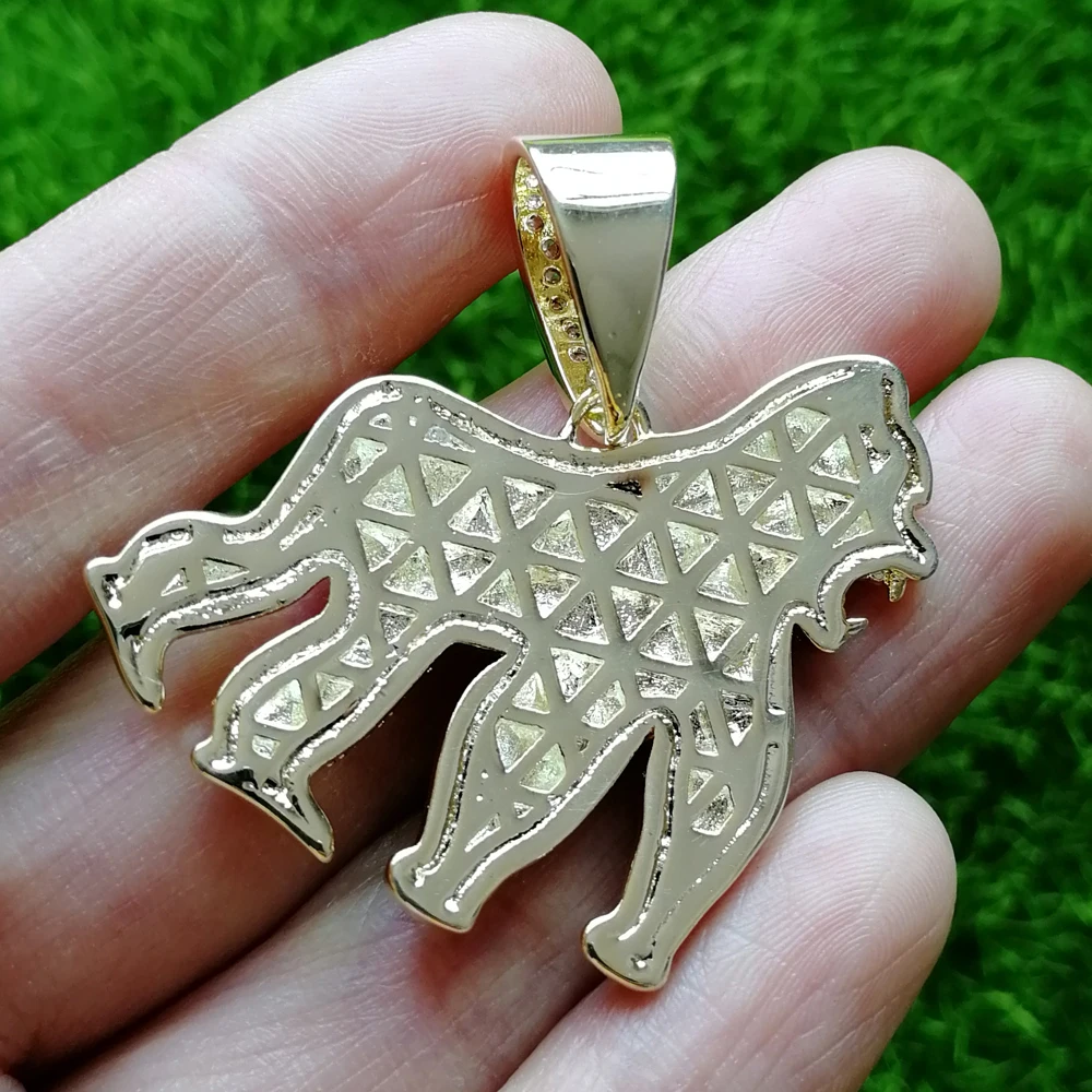 Латунь CZ шимпанзе Подвески Bling ювелирные изделия хип хоп Ожерелье для мужчин и женщин CN520