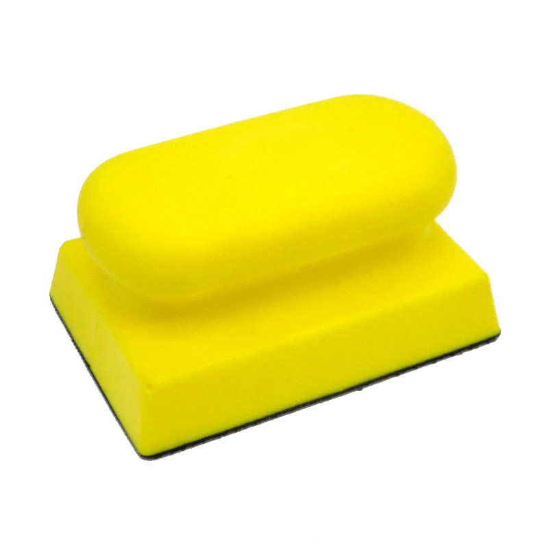 

66*96mm PU Foam Polishing Pad Hand Sanding Block Hook and Loop Attachment