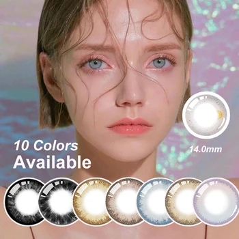 

1 Pair (2pcs) Contact Lenses for Eyes Cosmetic Natural looking Contacts with Color Lens Black Grey Moon in Eye