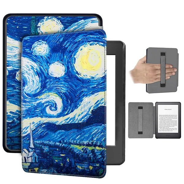 

Folio Pu Leather Case for Amazon All-New Kindle for 2019 Kindle Touch Case 10th Generation Magnet Cover with Hand Holder