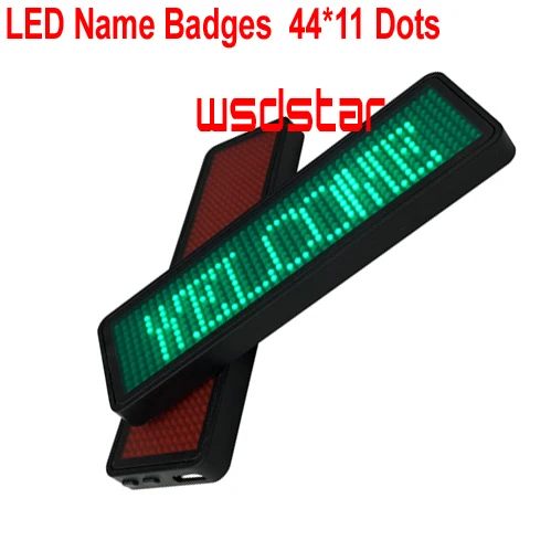 HUIDU красный зеленый 44x11 точек Светодиодные именные значки многопрограмма и