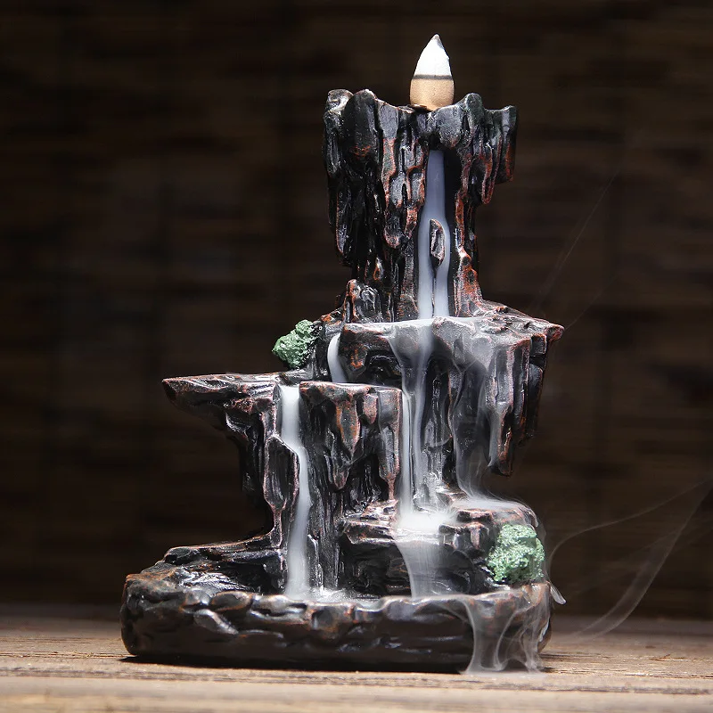 

Mountain Stream Ornamental Clouds Reverse Flow Censer Sandalwood Chinese Eaglewood Furnace Household Living Room Tea Ceremony Cr