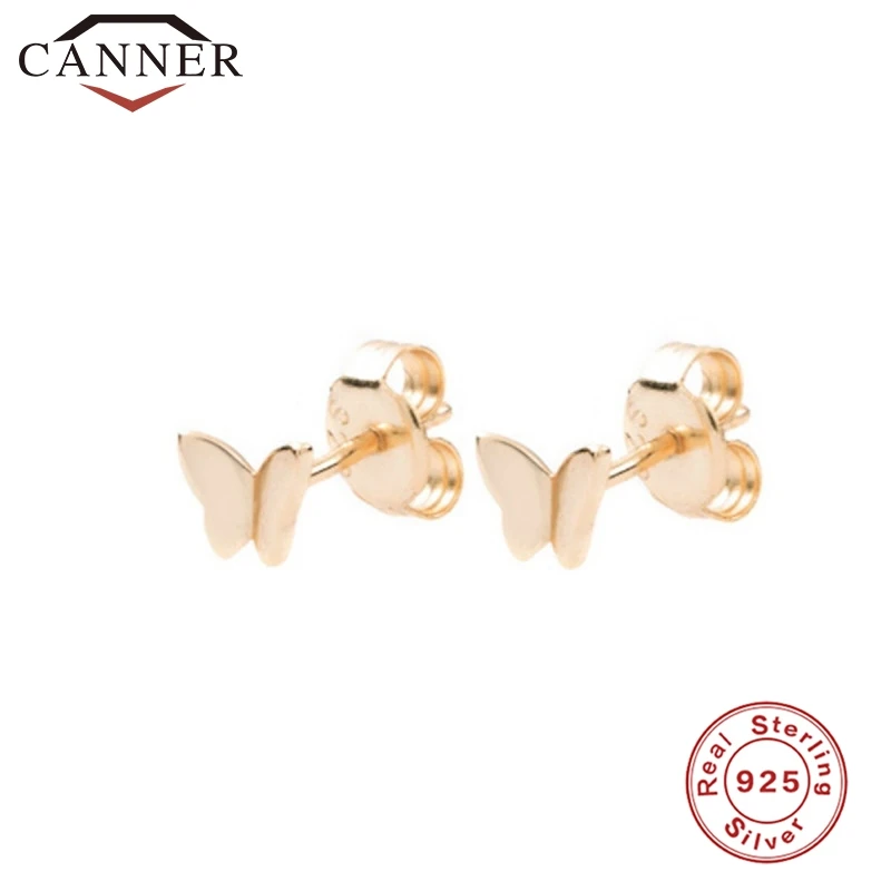 925 Sterling Silver Stud Earrings for Women Simple Smooth lightning/snake/Butterfly Earrings Female Fashion Minimalist Jewelry