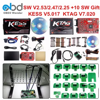 

Full Set Ktag 7.020 KESS V2 5.017 V2.53 V2.47 Red LED BDM Frame ECU Chip Tuning Tool K-TAG V7.020 KESS V5.017 Master Online EU