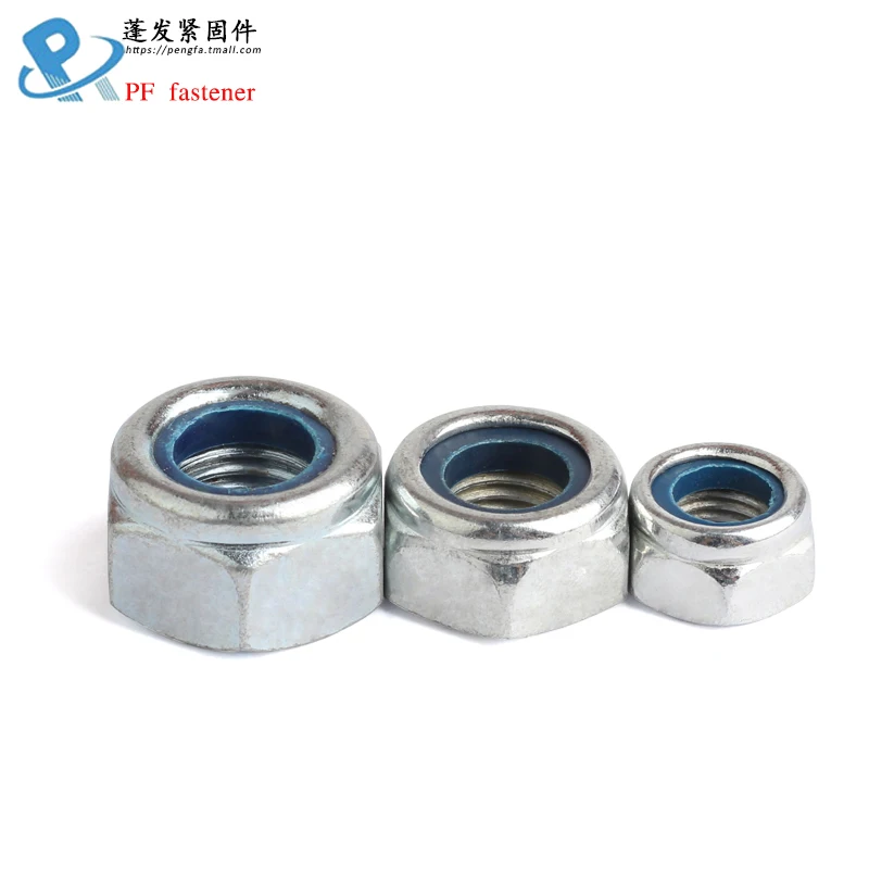 

Peng Fa 4.8 grade 8.8 grade fine-toothed nylon self-locking nut DIN985 anti-loosening lock nut anti-skid nut 8-30