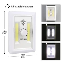 5 Вт Светодиодный светильник под шкаф COB Светодиодный настенный ночник переключатель с регулировкой яркости супер яркость беспроводной шкаф ночник