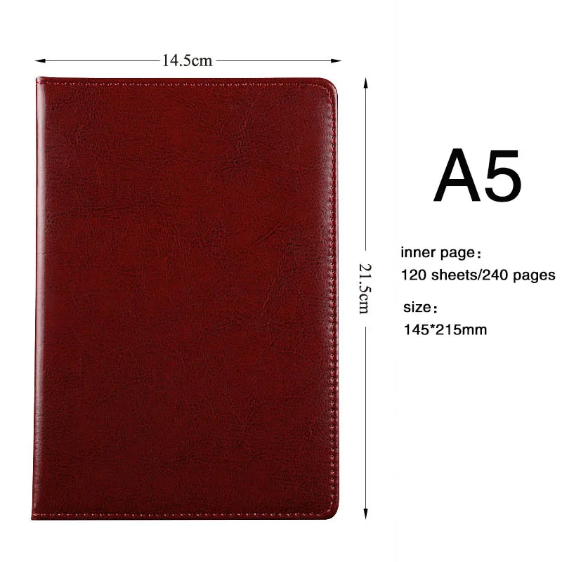 A5-hardcover-9 A5 набор блокнотов для дневника ретро кожаный офисный блокнот в твердом переплете студенческий назад школа-поставщик бизнес-Конференц-тетрадь - Цвет: A5-hardcover-9