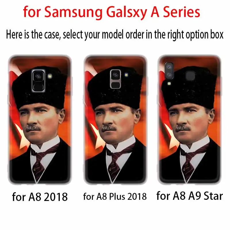 Турция Mustafa Kemal Ataturk чехол силиконовый для Samsung A50 A70 A80 A30 A40 A90 A6 A8 A9 A7 A5 A3 Plus 2018 2017 2016