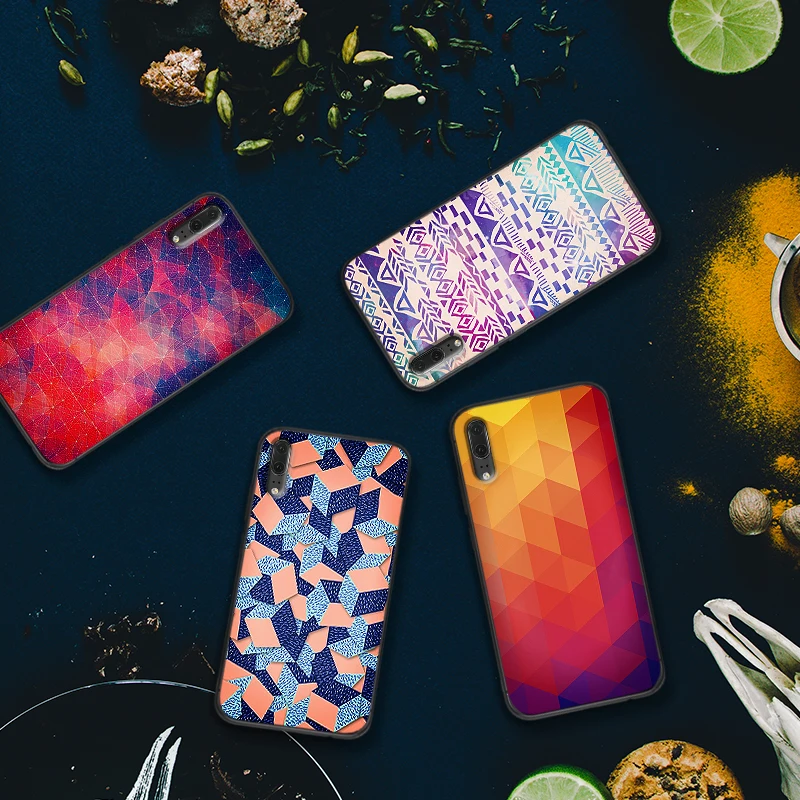 Для Huawei Honor 8 9 10 Lite 7A 3GB Pro 7X 8X 9X Note View 20 мягкий чехол абстрактное искусство мозаика