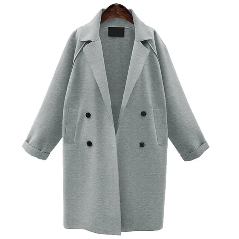 

Fashion Women Double Breasted Coat Winter New Plus Size Women's Coat Abrigos Mujer Invierno 2019 Casaco Feminino Women Clothing