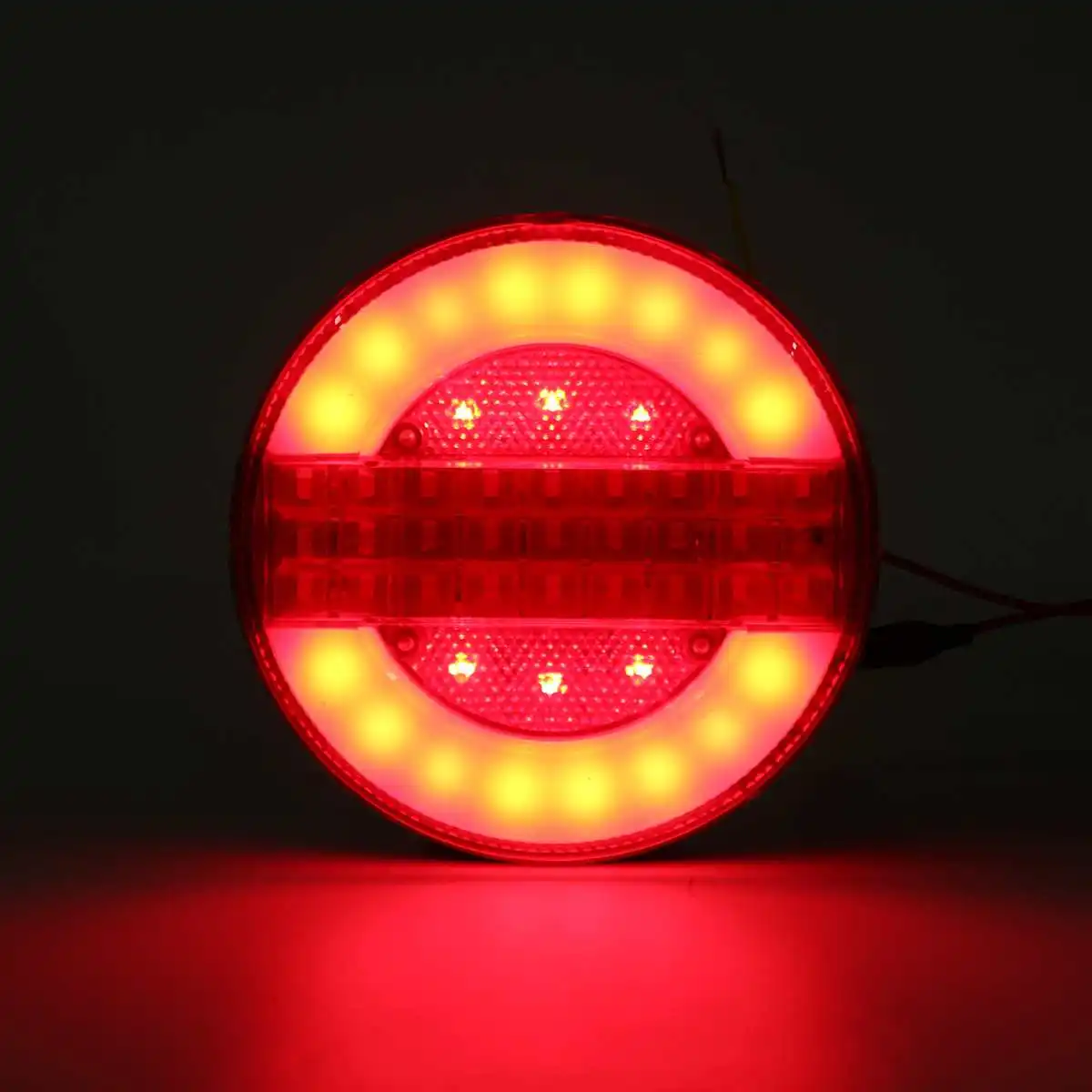 

2Pcs 24V Dynamic LED Trailer Truck Tail Light Brake Light DRL Flow Turn Signal Lamp Strobe Light for Car Boat Bus Van Caravan