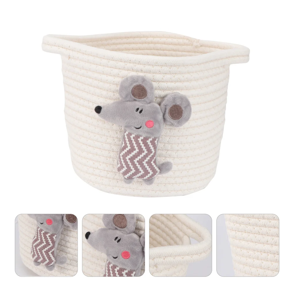 Woven Storage Basket Cartoon Bucket Container Home Decor | Дом и сад